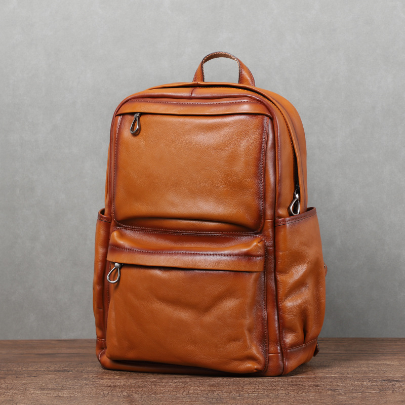 Leather Backpack Vintage - YETTIES Herren-Rucksack aus pflanzlich gegerbtem Leder