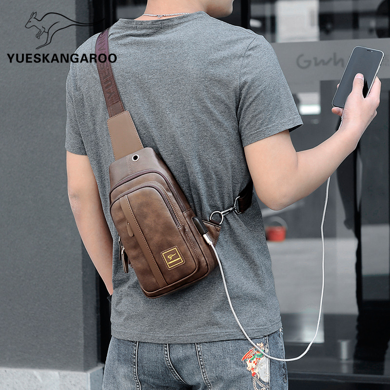 Mini Backpack Purse - Tragbare Brusttasche für Herren, modische Geldbörse,