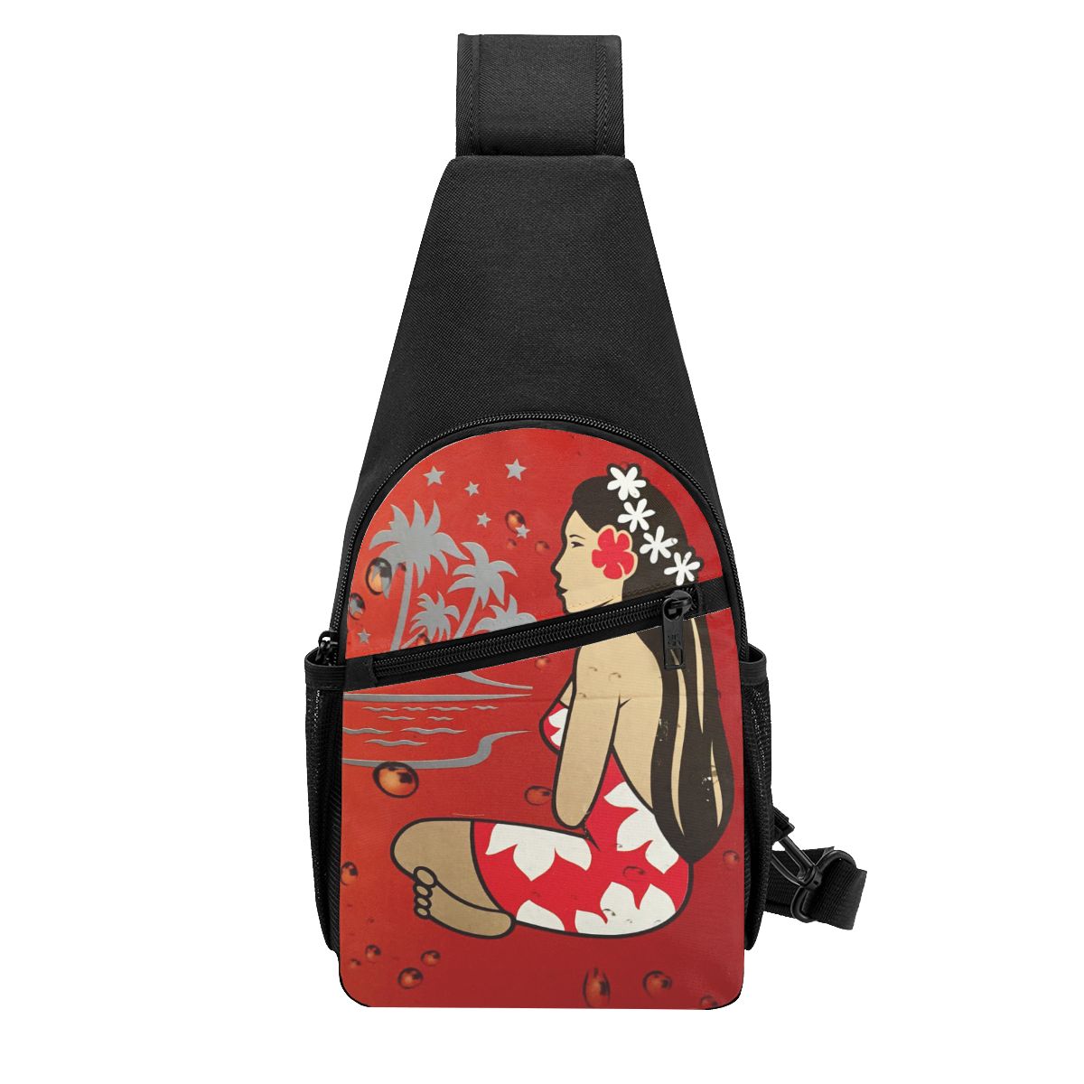 Sling Backpack Shoulder - Hinano Tahiti Brusttasche für Herren, Sling-Crossbody-Rucksack,
