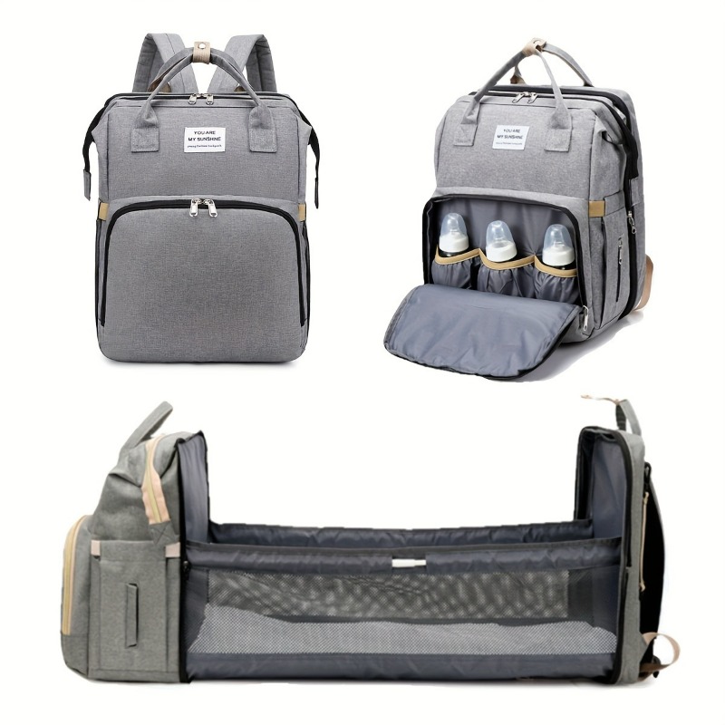 Backpack Diaper Bag - Modische Faltbare Babywiege Mutter-Kind-Tasche Große Kapazität