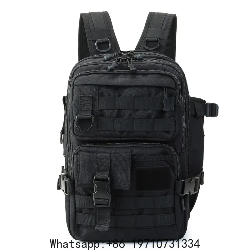 Sling Backpack Shoulder - 1000D Wasserdichter Rucksack Angelausrüstungstasche Doppelter Schultergurt