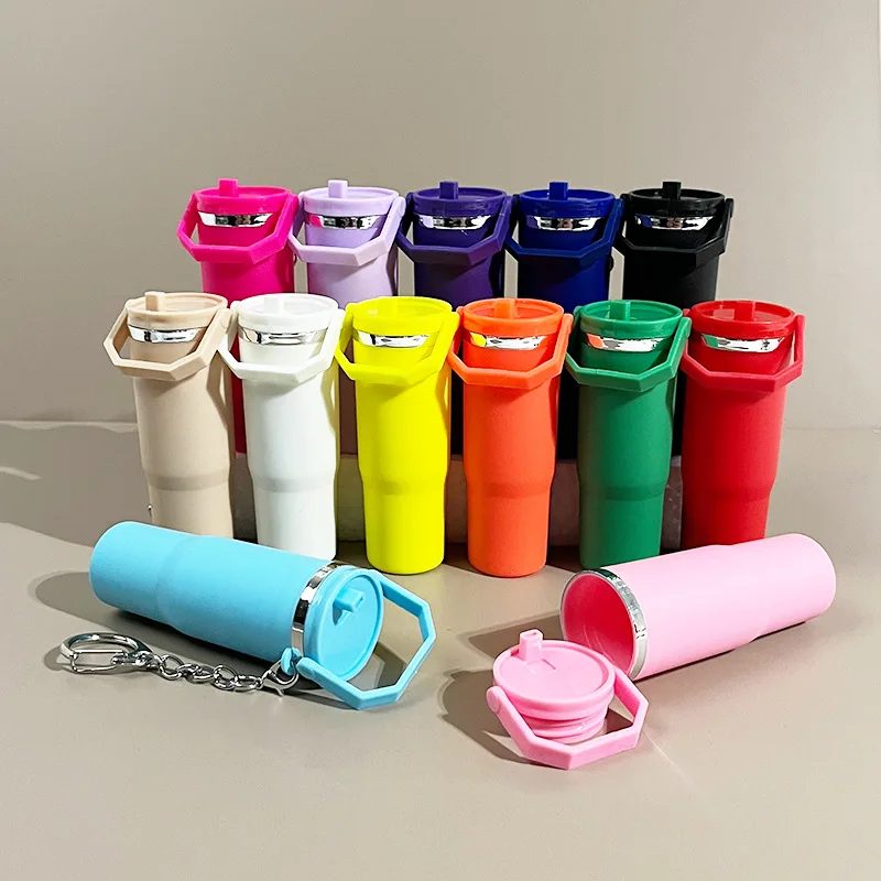 Mini Backpack Purse - Kawaii Mini-Becher-Schlüsselanhänger Lippenstifthalter Taschenanhänger Niedlicher Rucksack-Anhänger