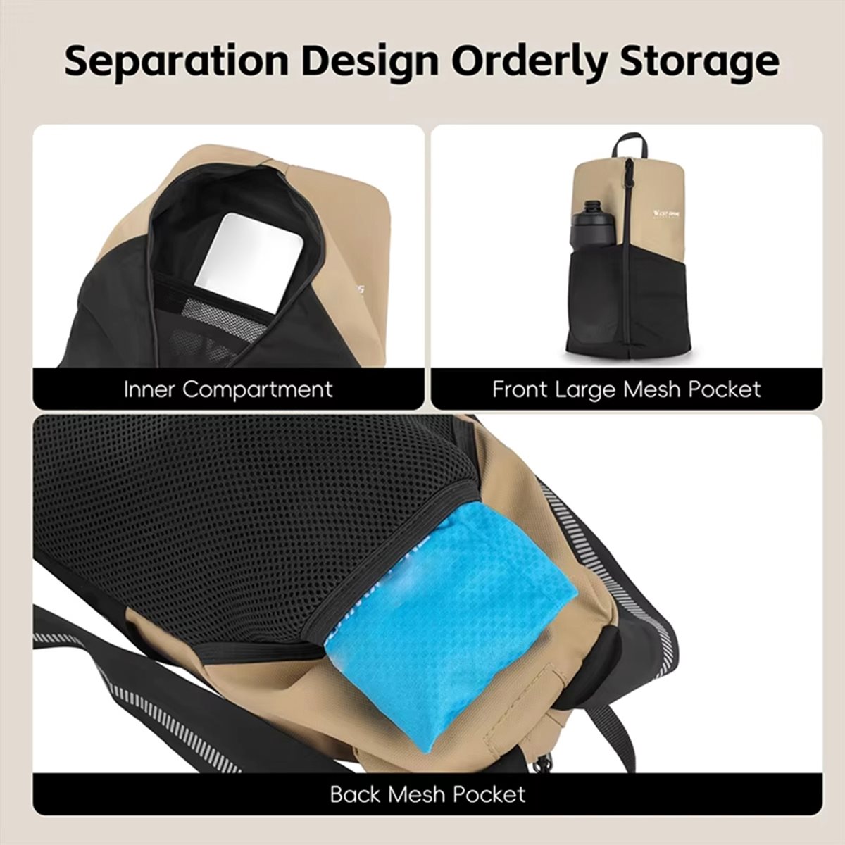 Hiking Backpack Waterproof - A61P Fahrradrucksack, große Kapazität, wasserdicht, tragbar,