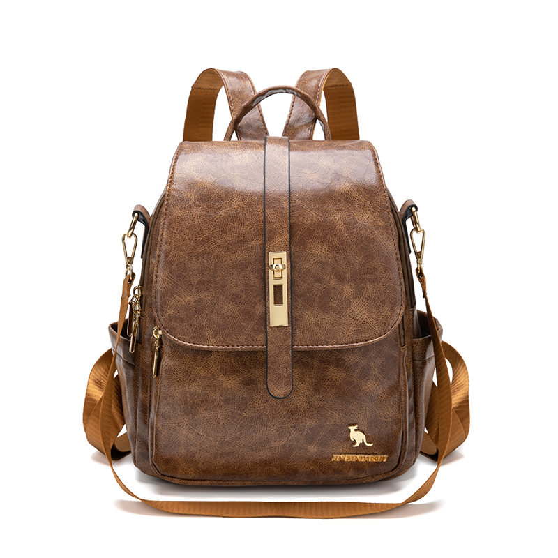 Leather Backpack Vintage - College Frauen Rucksäcke Designer weiches Leder