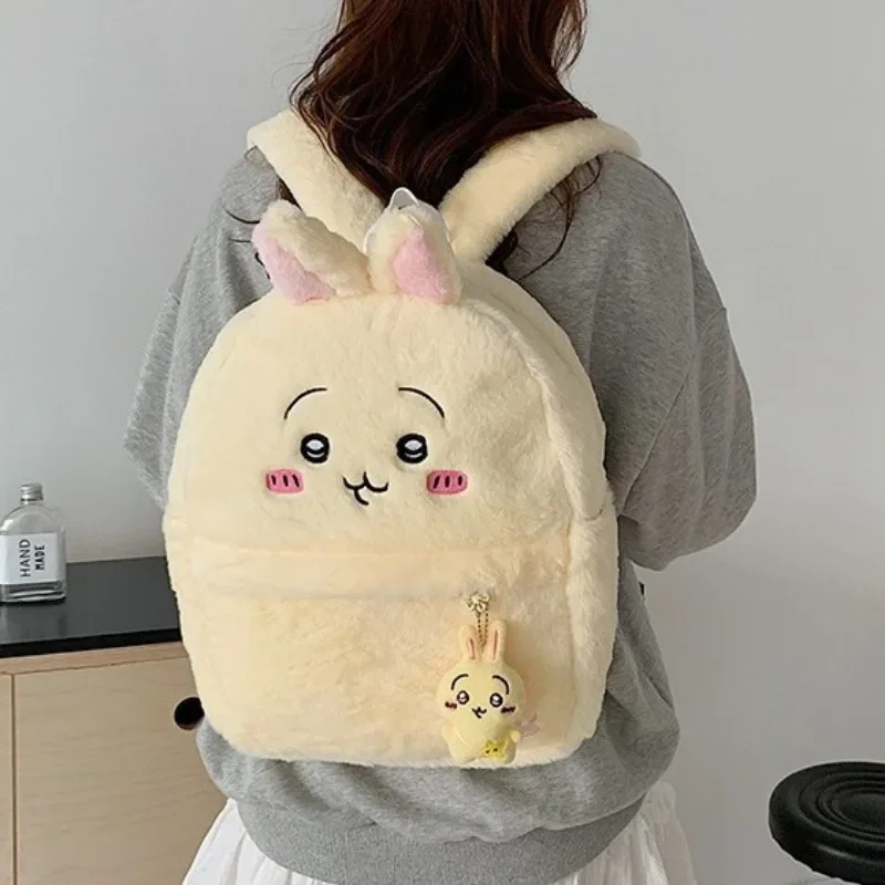 School Backpack Teen - Chiikawa Rucksack, süßer Anime-Chii-Hachiware-Usagi-Rucksack mit 3D-Ohren,