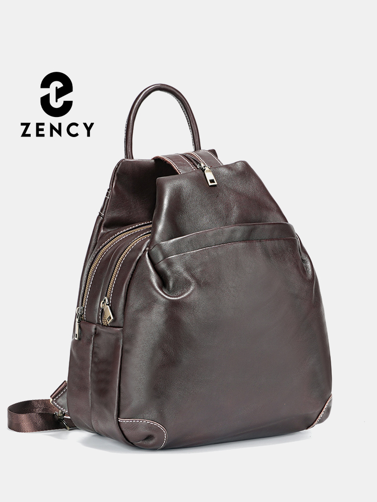 Travel Backpack Anti Theft - Zency Damen-Designer-Rucksäcke aus echtem Leder, hochwertiger