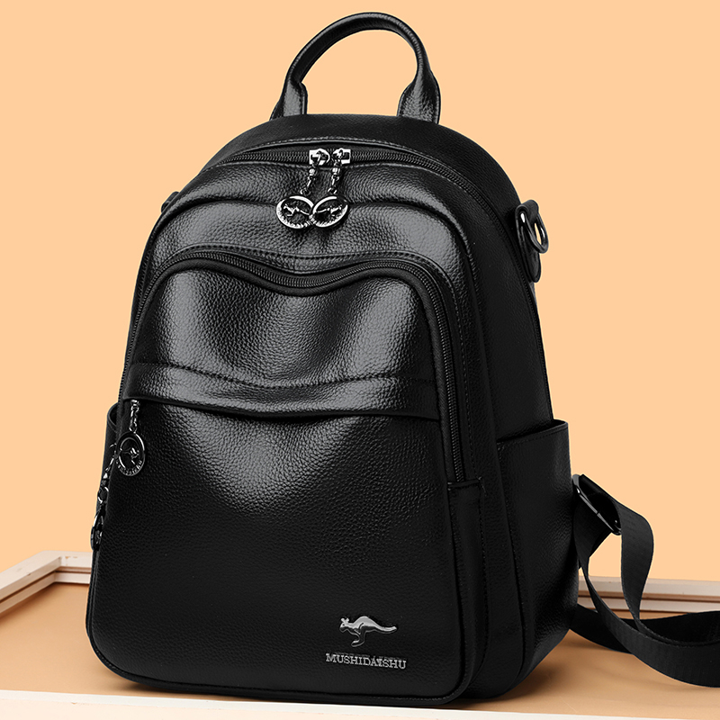 Travel Backpack Anti Theft - 2026 Wasserdichter PU-Leder Damenrucksack Diebstahlsicherer Rucksack