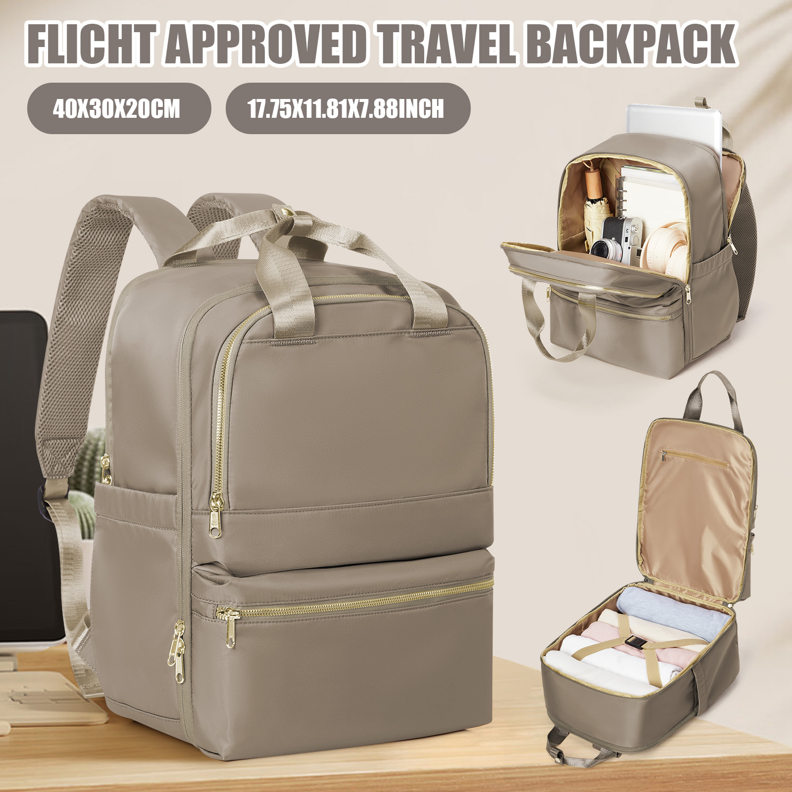 Fashion Backpack Women - Ryanair 40x30x20 Reiserucksack für Damen, Lehrer-Chefrucksack,