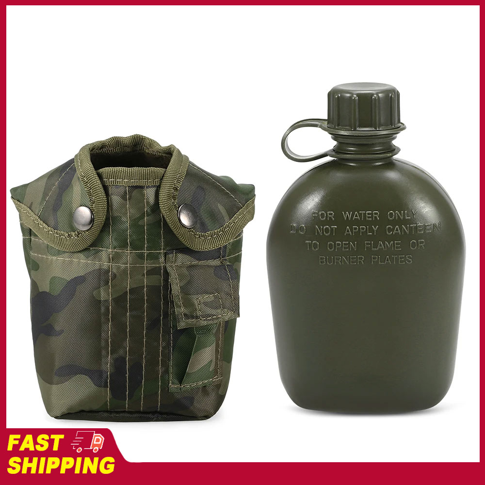 Rucksack Military Style - Camping Wandern Backpacking Überlebens-Wasserflasche 1L Outdoor