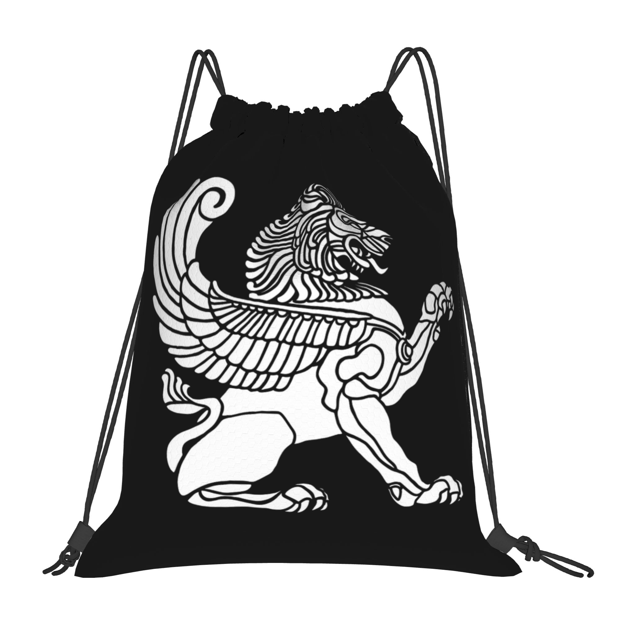 Drawstring Gym Bag - Persischer Löwe, iranischer Iran, Persien-Symbolismus, Rucksack