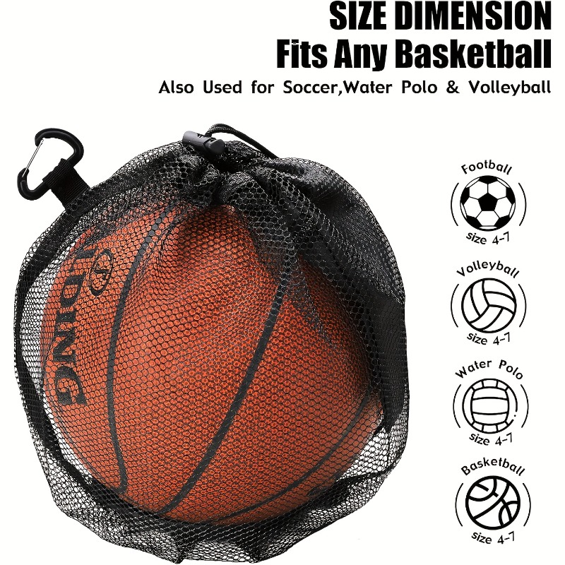 Drawstring Gym Bag - Kompakte, tragbare Basketball-Netztasche mit Kordelzug –