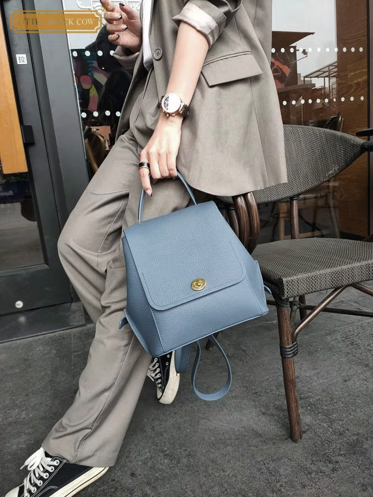 Leather Backpack Vintage - Echtes Leder Rucksack Frauen Casual Mode