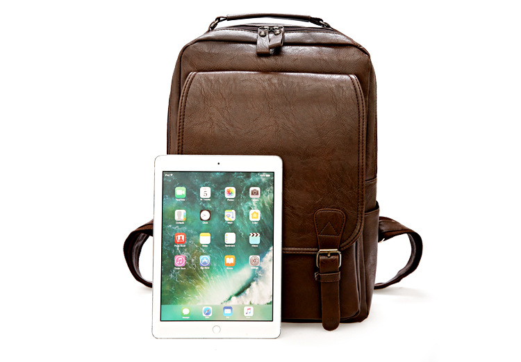 Business Backpack Brief - Multifunktionaler PU-wasserdichter Laptop-Rucksack, diebstahlsicherer Business-Reiserucksack, leichter,