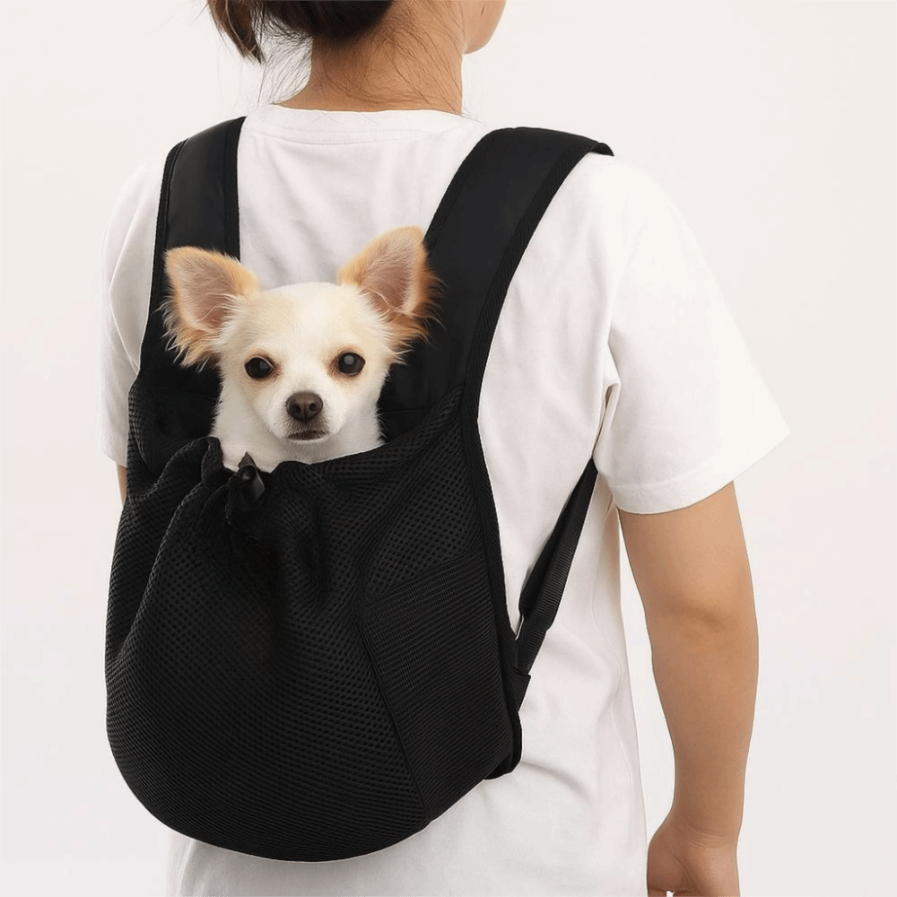 Foldable Backpack Small - Tragbare Atmungsaktive Haustier-Brusttasche Verstellbare Faltbare Haustier-Reisetasche