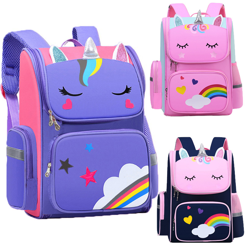 School Backpack Teen - Kinderrucksack für Mädchen, Einhorn, Kinder, Büchertasche,