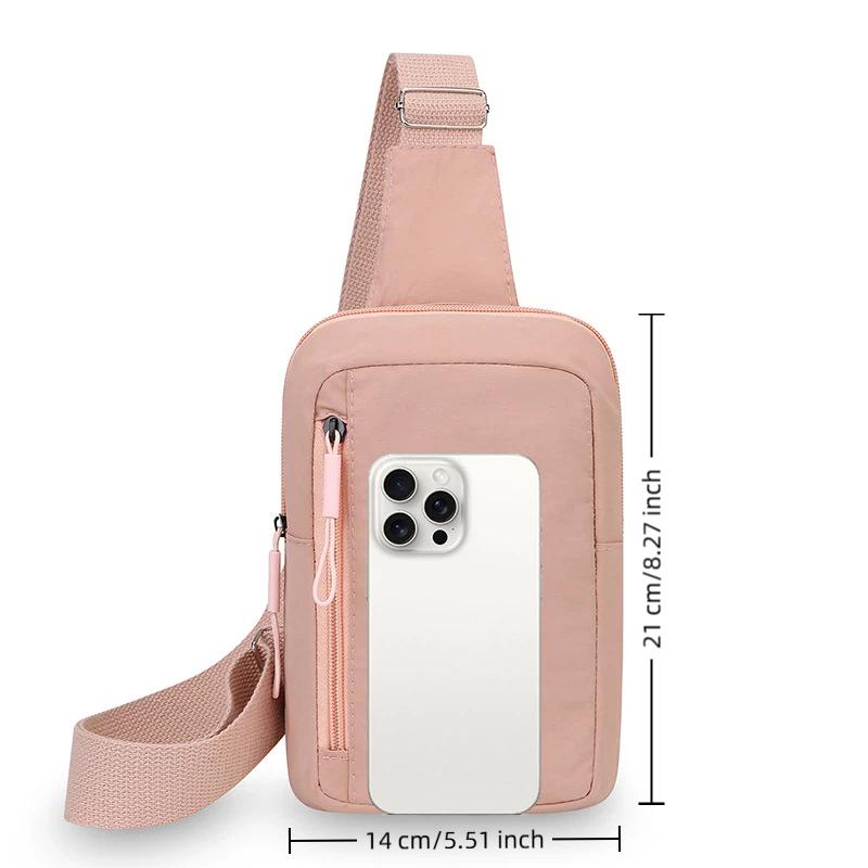 Sling Backpack Shoulder - Mini-Umhängetasche, stilvoller Crossbody-Brustrucksack, strapazierfähiges Nylon, kleine