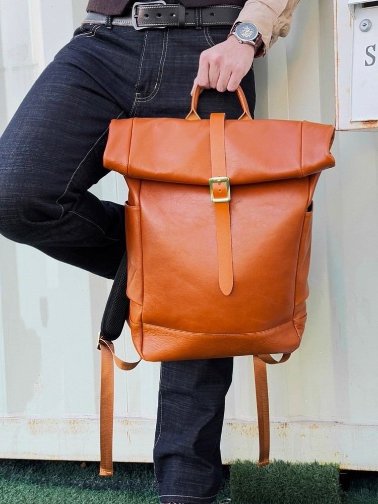 Großer Herren-Rucksack aus Ech – Leather Backpack Vintage Bewertung und Preis