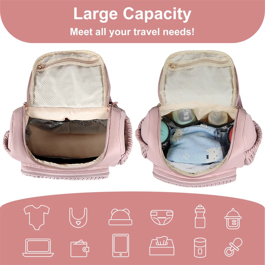 Große Wickeltasche mit Strickm – Backpack Diaper Bag Bewertung und Preis