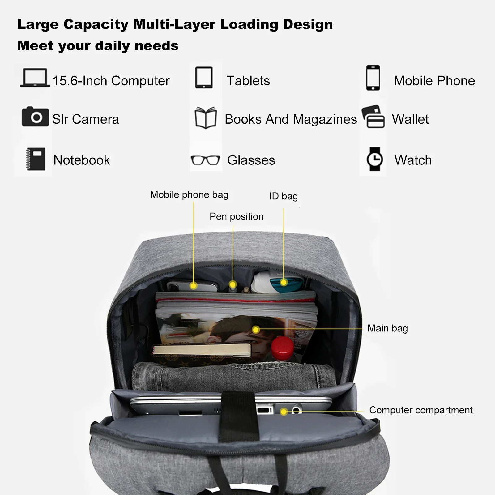 Laptop-Rucksack für 17-Zoll-La – Fashion Backpack Women Bewertung und Preis