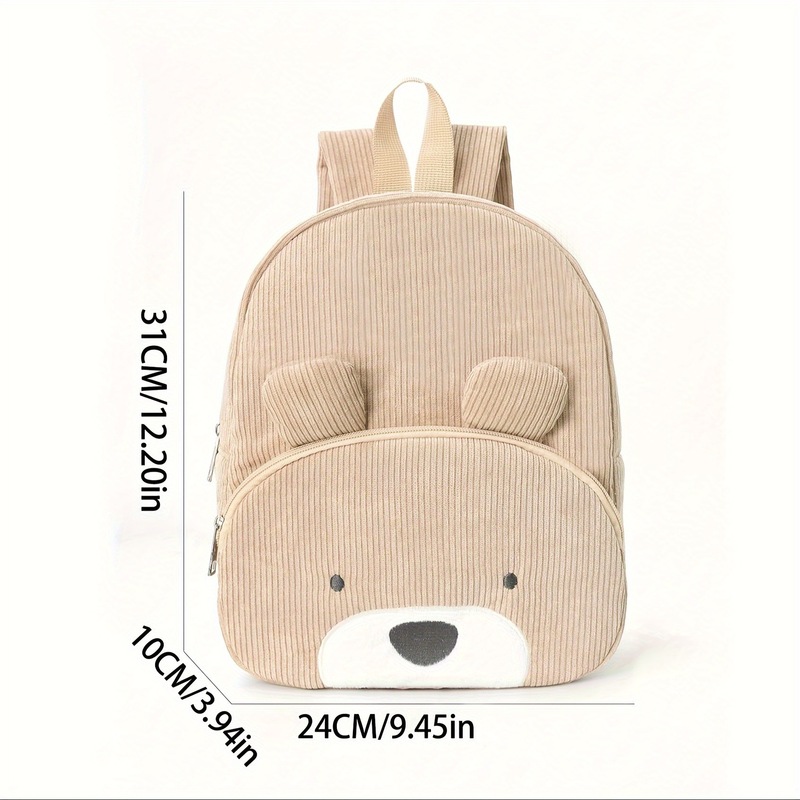Niedlicher Bären-Cord-Rucksack – Canvas Backpack Casual Bewertung und Preis