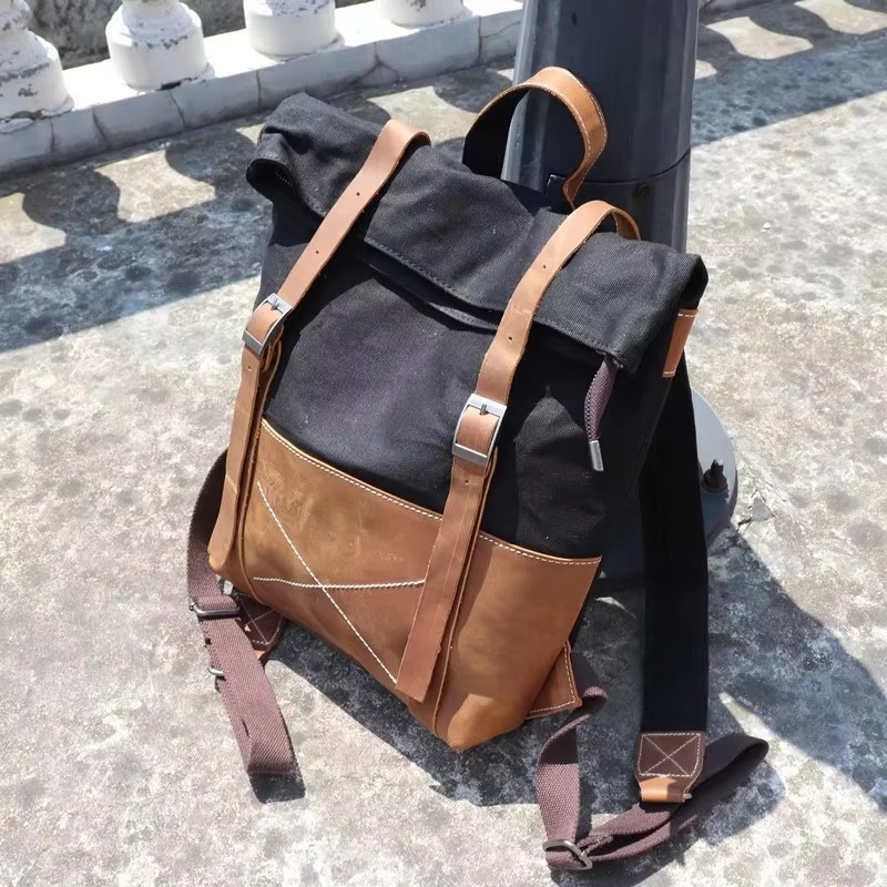 Modischer Herren-Rucksack aus  – Leather Backpack Vintage Bewertung und Preis