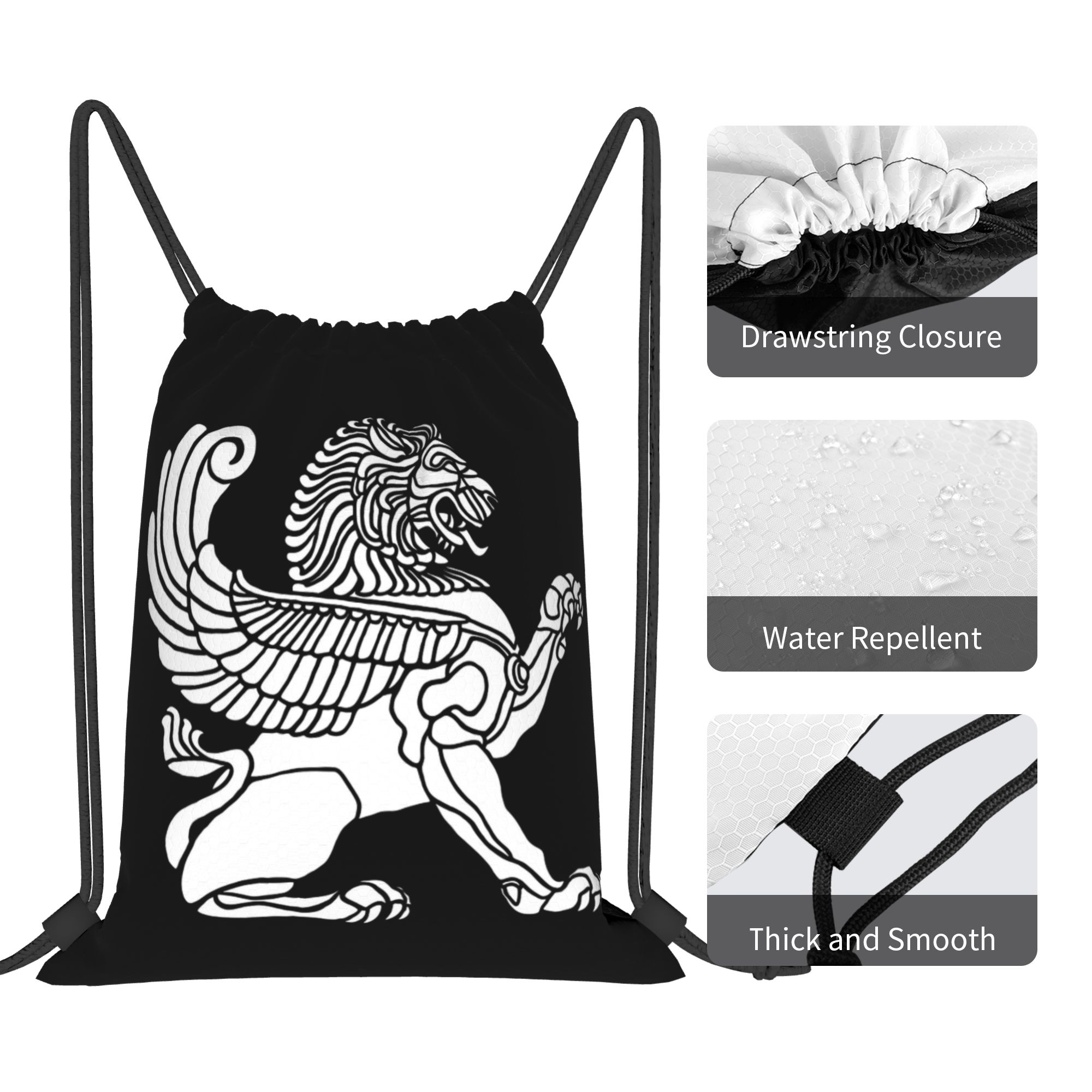 Persischer Löwe, iranischer Ir – Drawstring Gym Bag Bewertung und Preis
