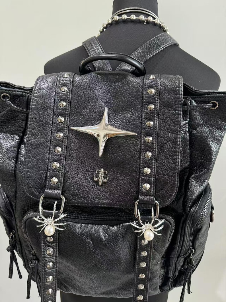 Gothic Punk PU Leder Umhängeta – Leather Backpack Vintage Bewertung und Preis