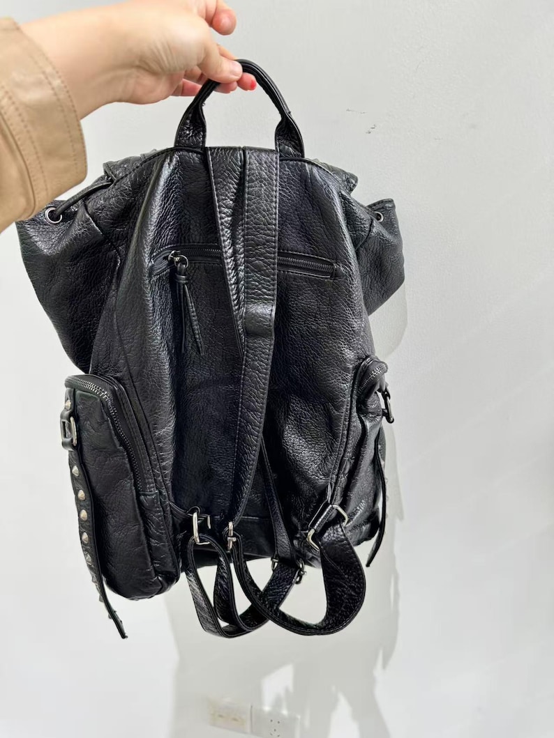 Gothic Punk PU Leder Umhängeta – Leather Backpack Vintage Bewertung und Preis