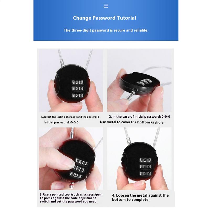 Runde Form, Gepäck-Kombi-Schlo – Backpack Lock Combo Bewertung und Preis