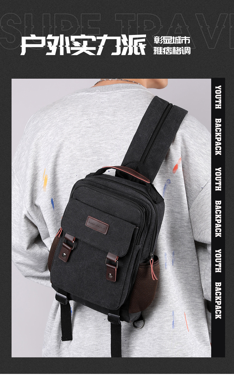 Neue Leinwand Brust Tasche Män – Canvas Backpack Casual Bewertung und Preis